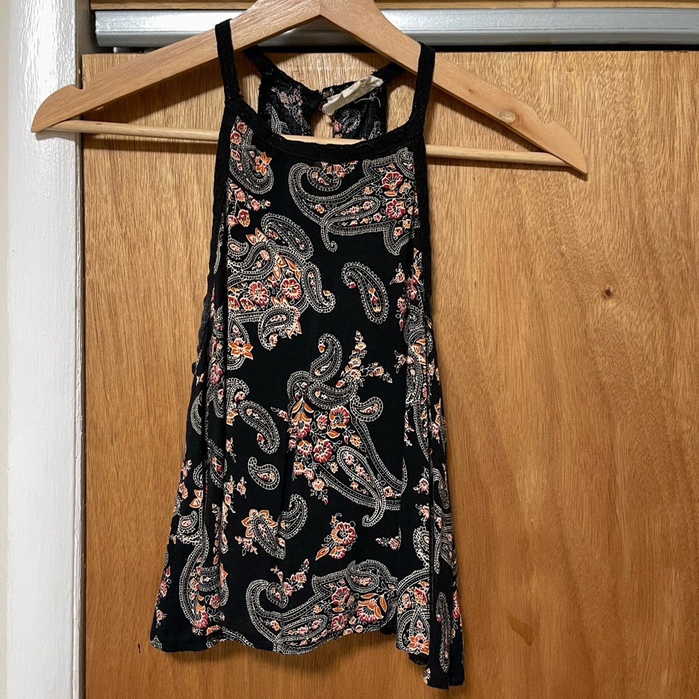 LA Hearts Flowy High Neck Crop Top PacSun